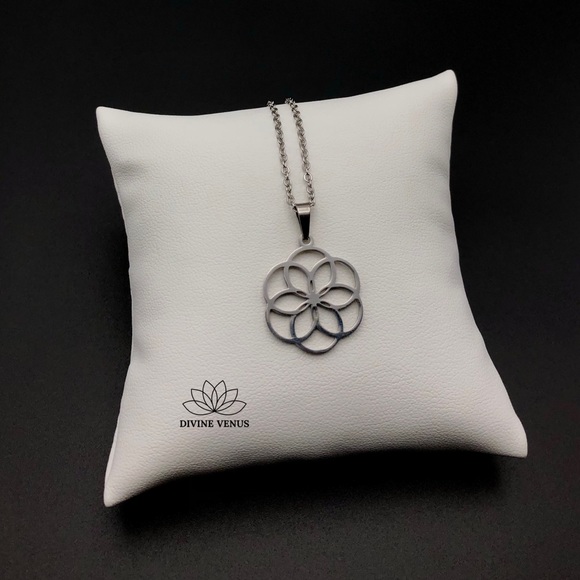 Seed of Life Sacred Geometry Necklace - Picture 6 of 10